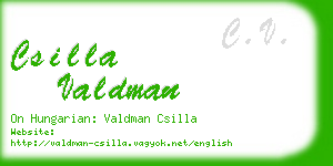 csilla valdman business card